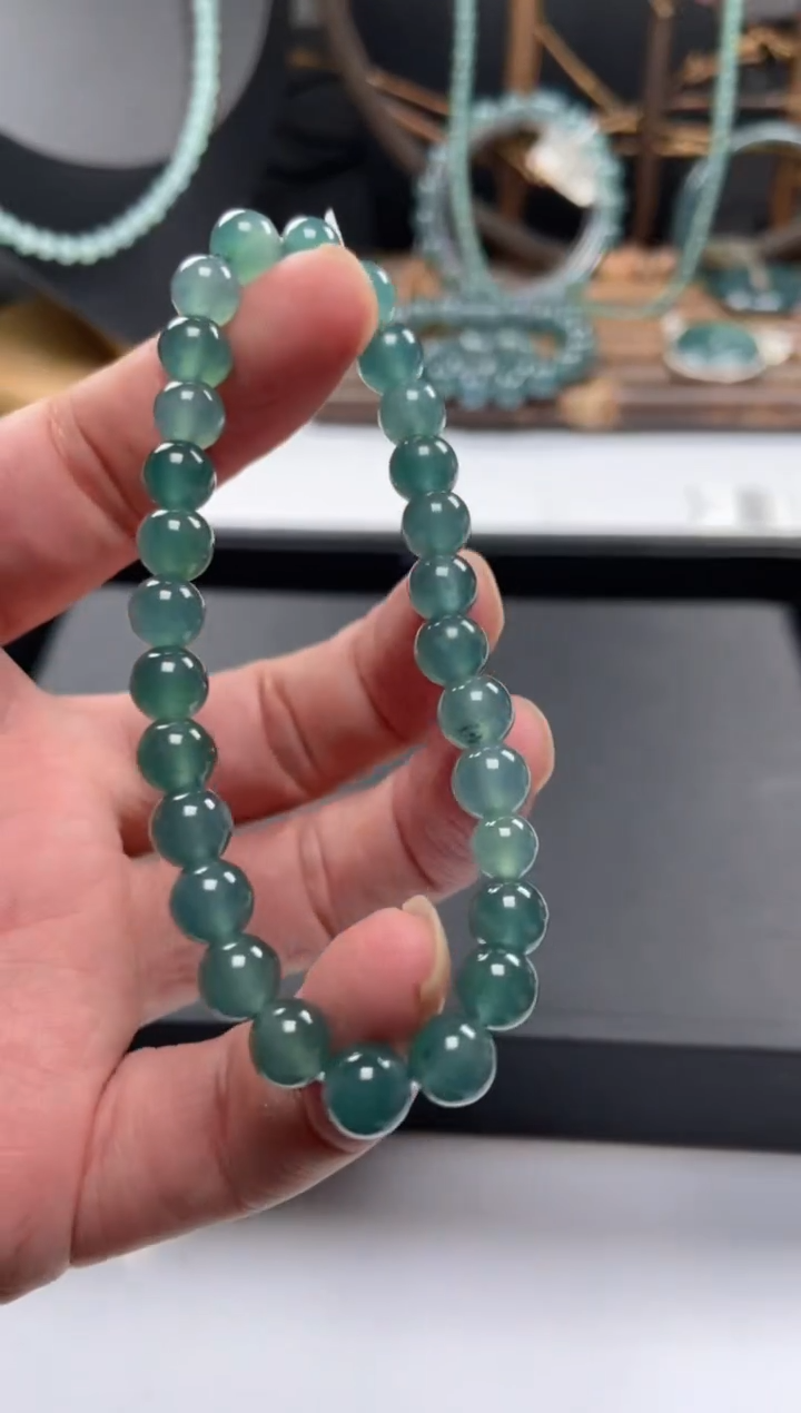【闪购商品】翡翠手串未镶嵌多样性发货27颗卡7