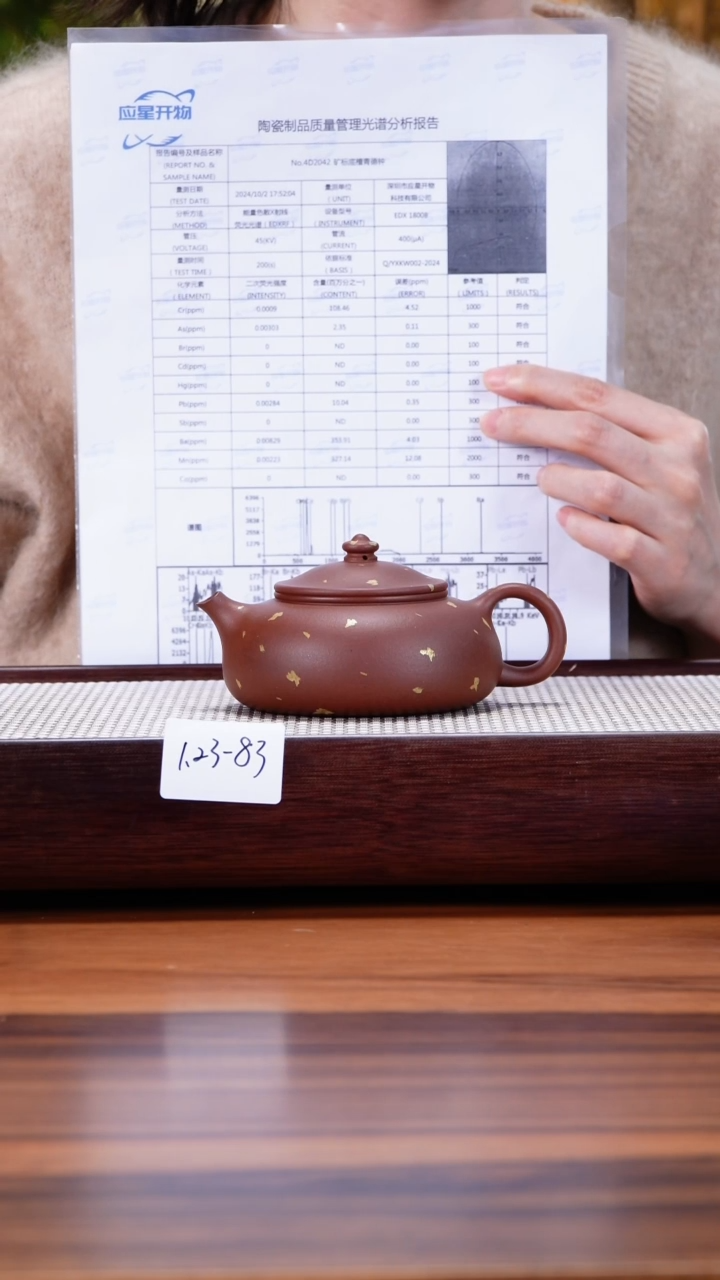 【闪购商品】紫砂茶壶1.23-83点搪底槽清 洒金寒江200
