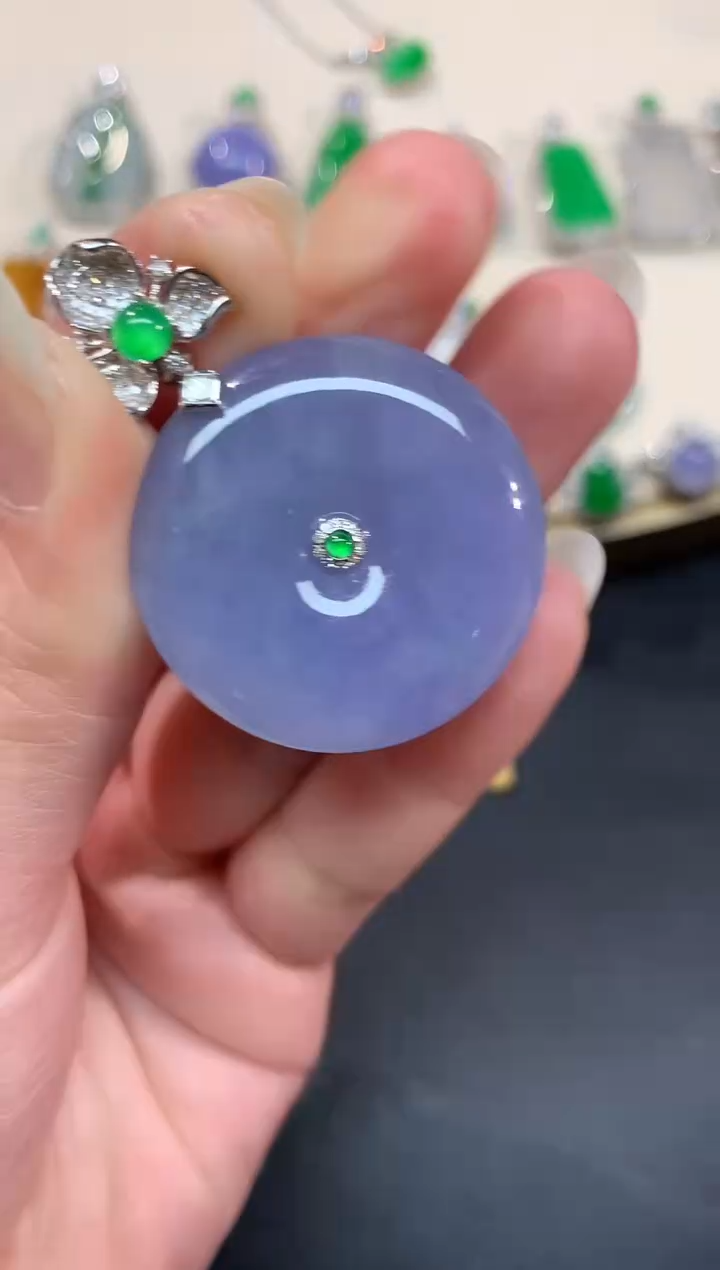 【闪购商品】翡翠吊坠(不含链)18K金镶嵌S76|25000