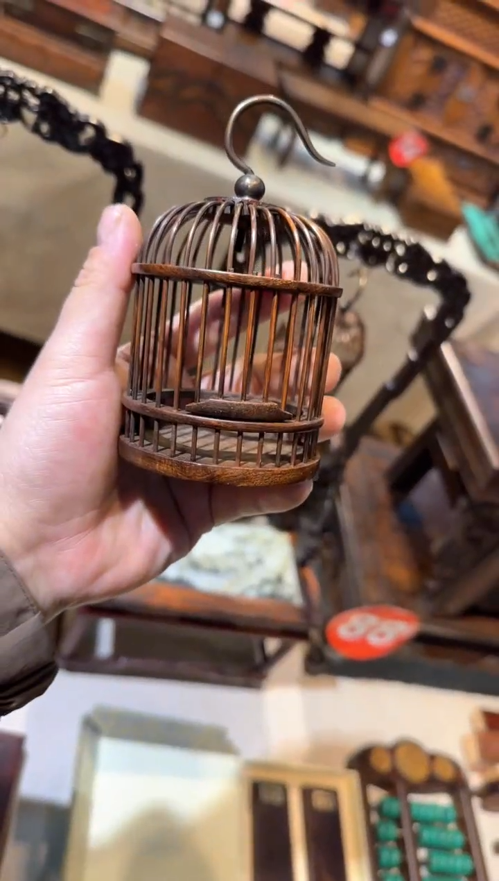 【闪购商品】木小鸟笼   工艺品  摆件