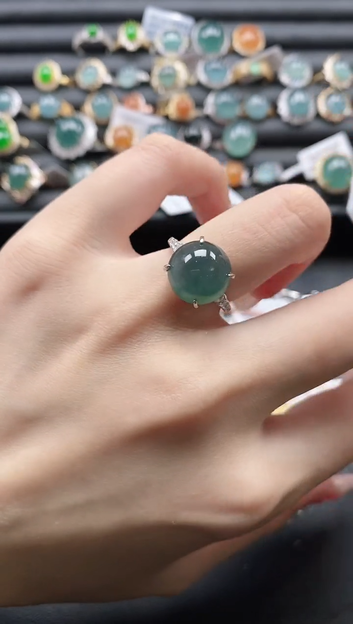 【闪购商品】翡翠戒指银S925镶嵌1111