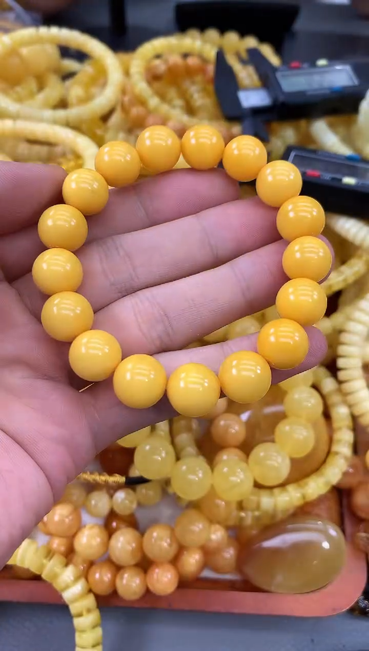 未镶嵌蜜蜡裸石手串