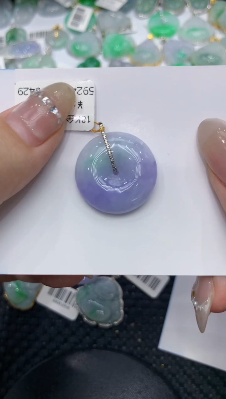 【闪购商品】翡翠颈饰18K金镶嵌222222222