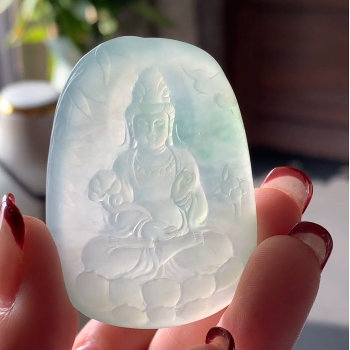 缅甸天然定制翡翠吊坠挂件