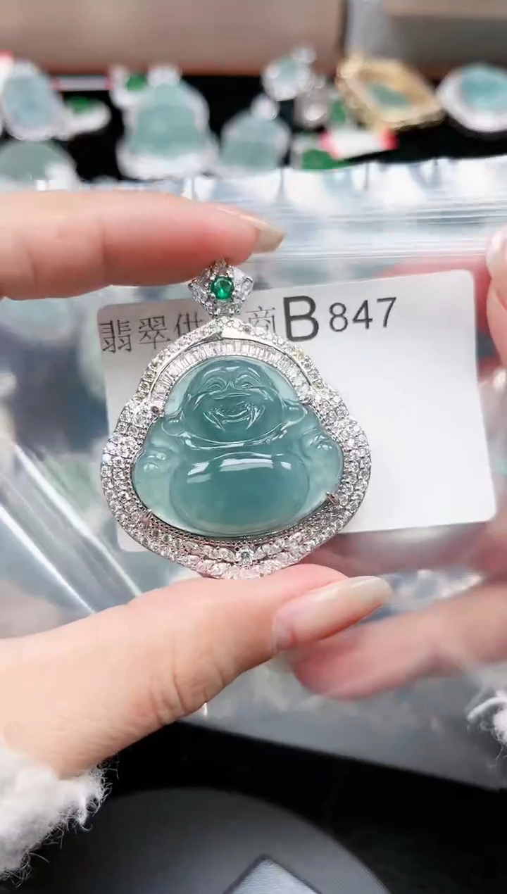 【闪购商品】翡翠颈饰未镶嵌847赠皮绳