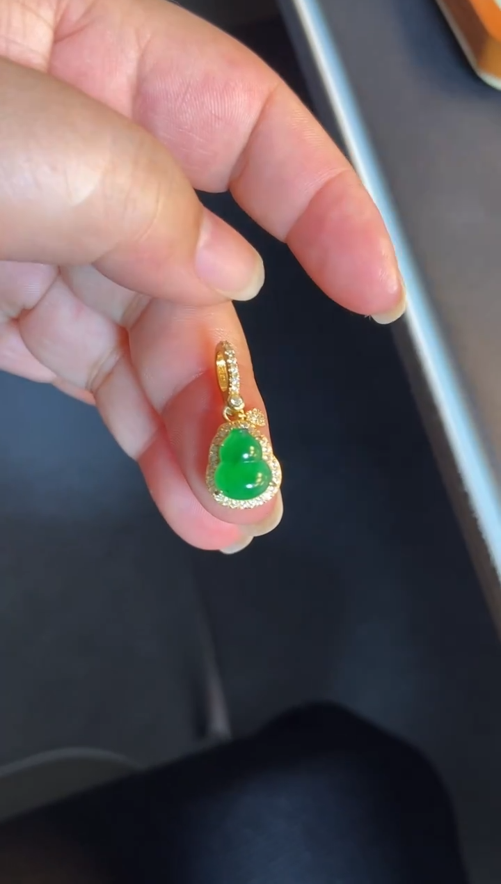 吊坠(不含链)银S925镶嵌翡翠1