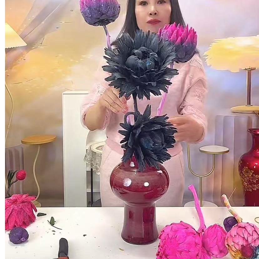 【直播间定制款】无损不退换两枝彩色玫红+双头彩色黑+单头彩色黑