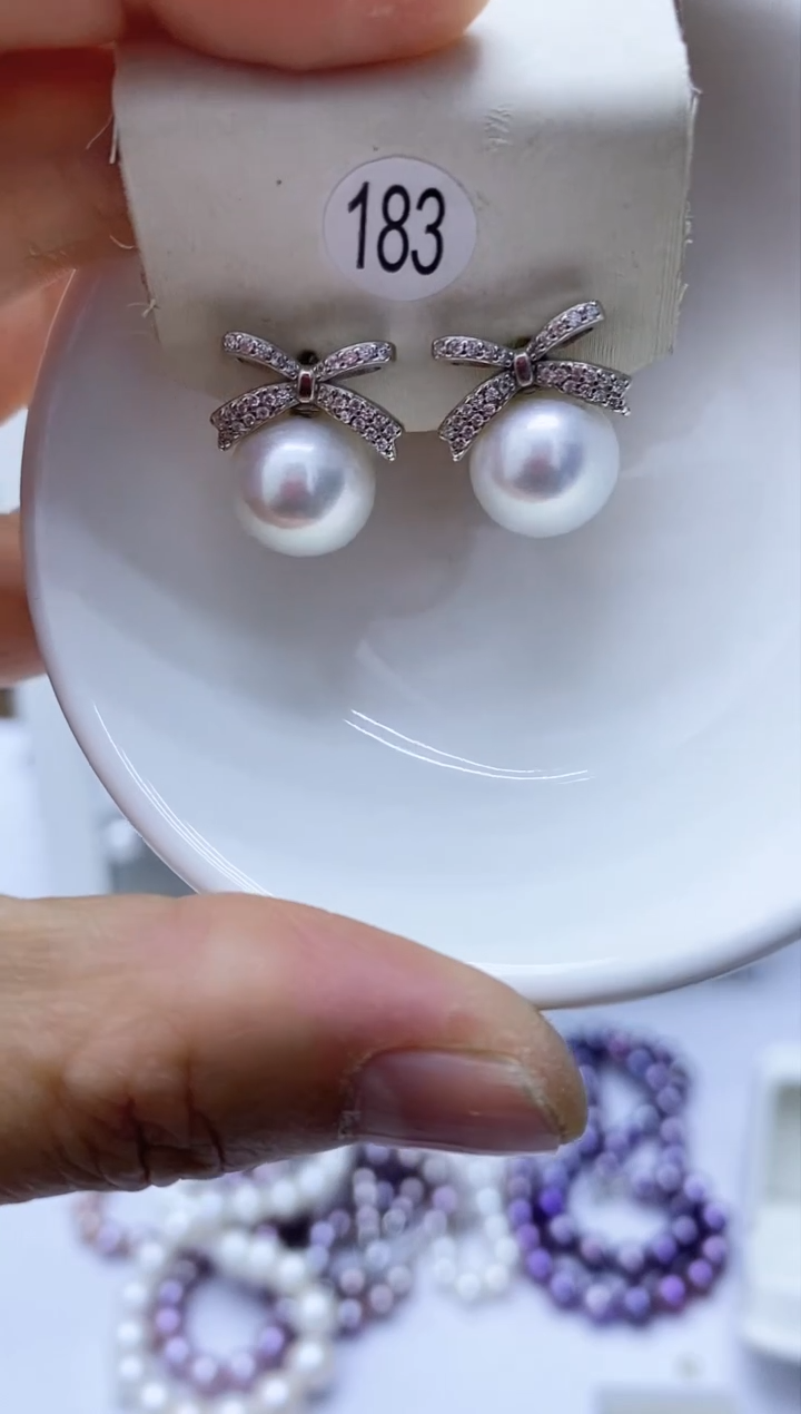【闪购商品】淡水珍珠耳饰银S925镶嵌183