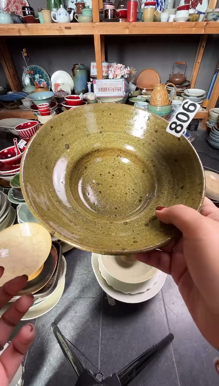 瓷片摩*D806陶泥和春光葫芦盘