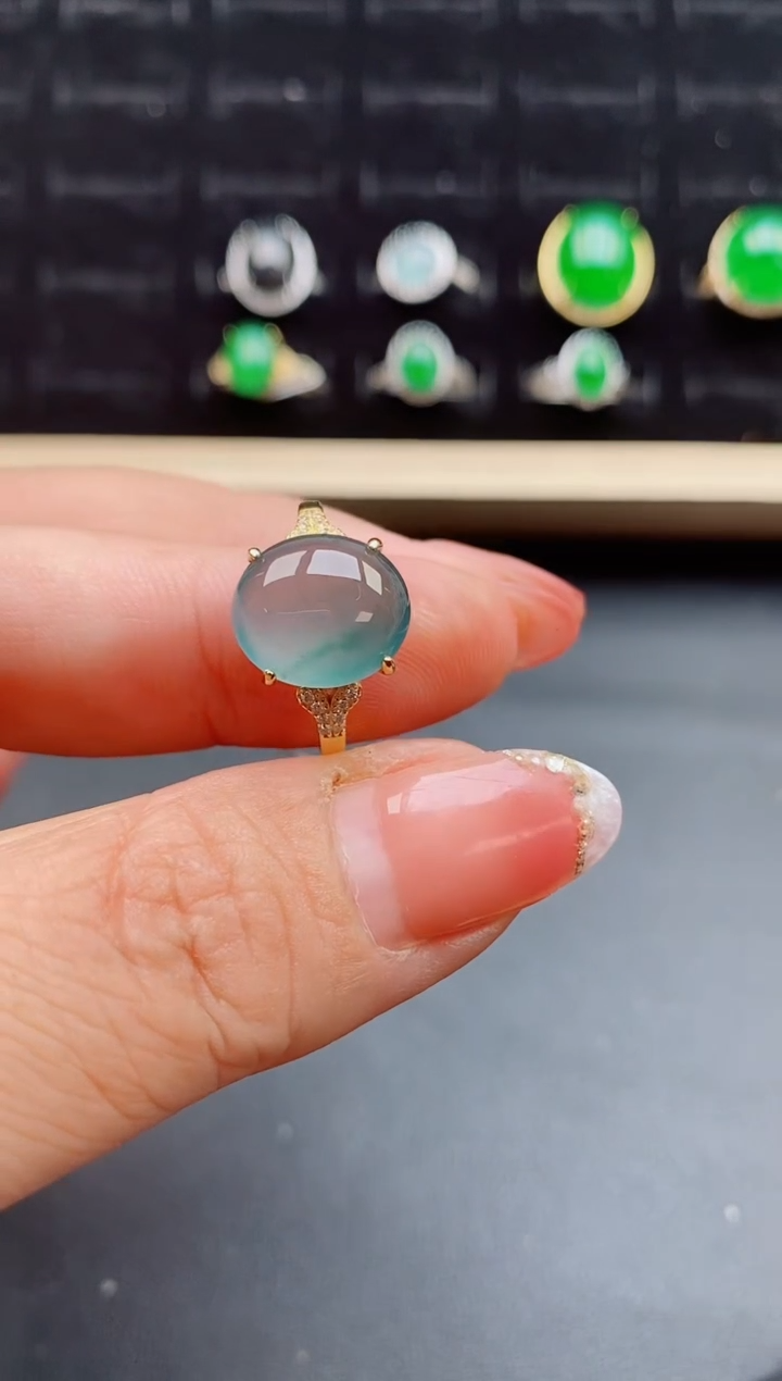 【闪购商品】翡翠戒指银S925镶嵌508550