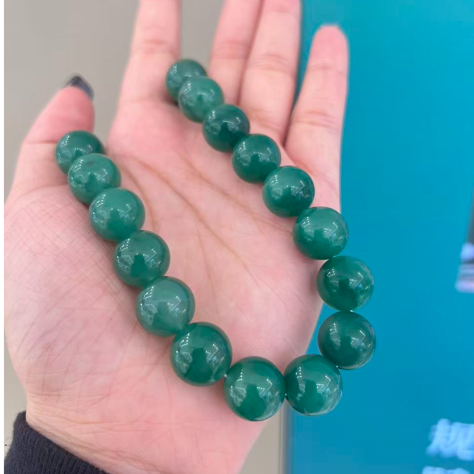 【玲姐天然珠宝】天然非洲翠项链 绝美冰透 多样性发其一 