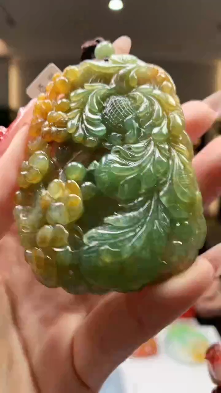 【闪购商品】定制翡翠未镶嵌1083ry-毛货挂件12