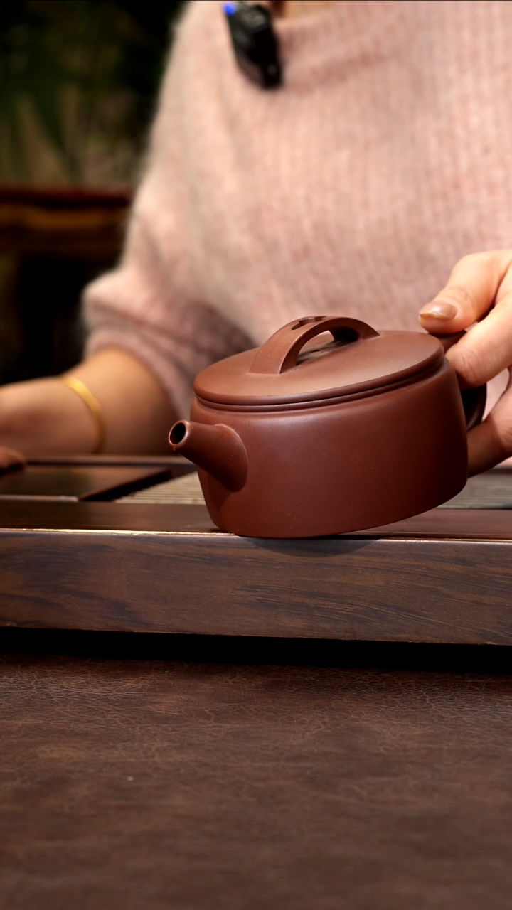 茶壶紫砂紫泥大汉瓦300cc左右
