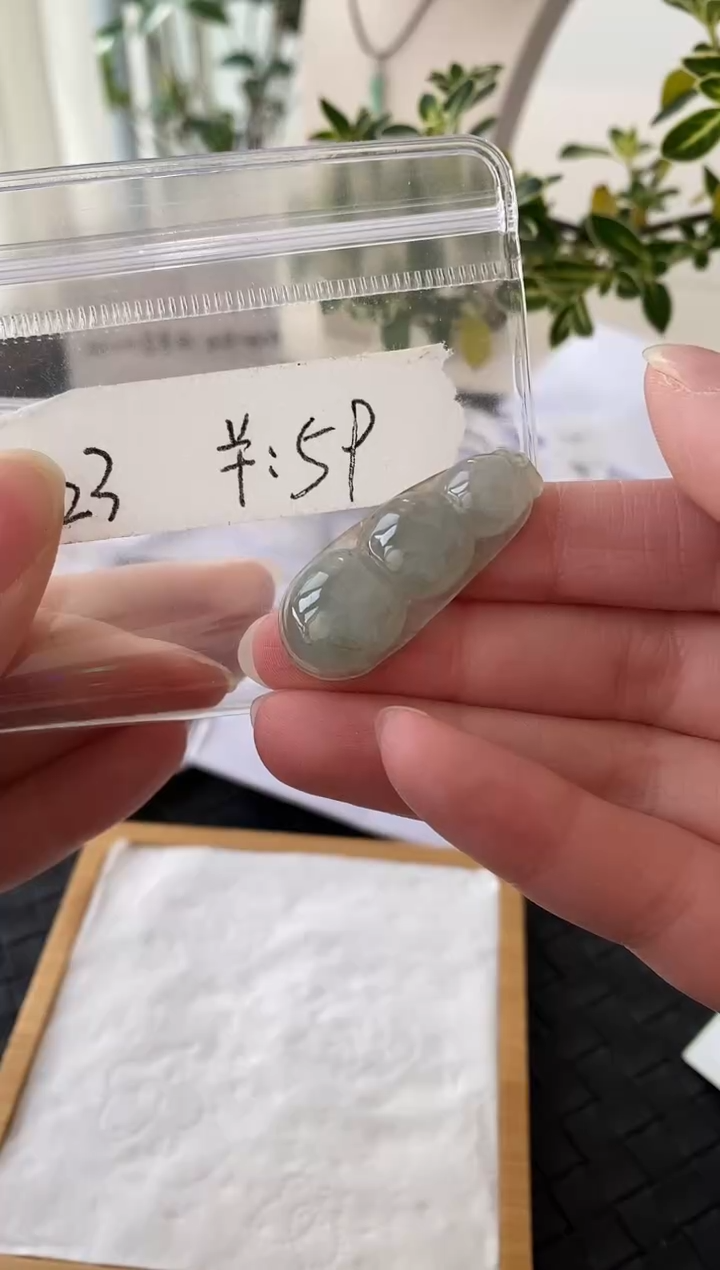 吊坠(不含链)银S925镶嵌翡翠F23