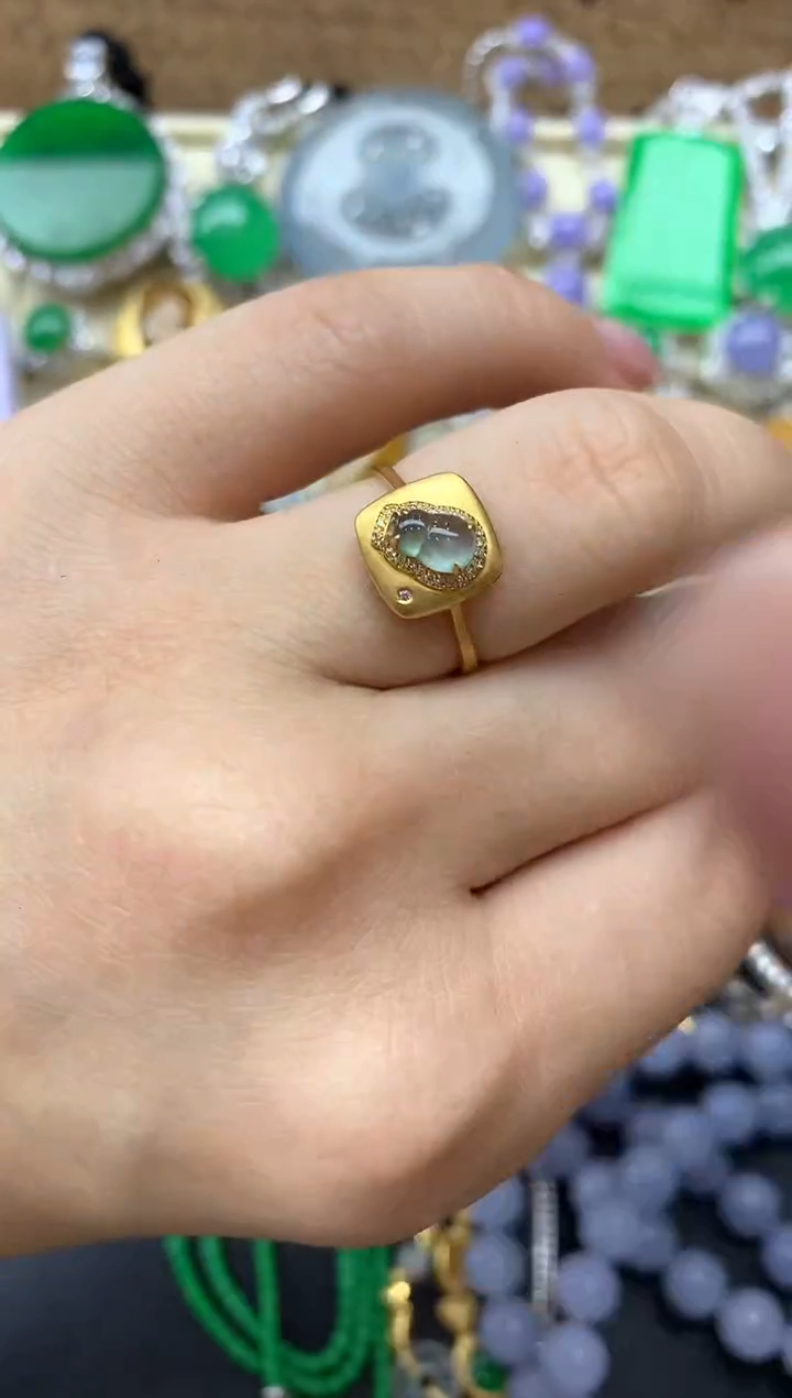 【闪购商品】翡翠戒指18K金镶嵌107-中国好珍宝