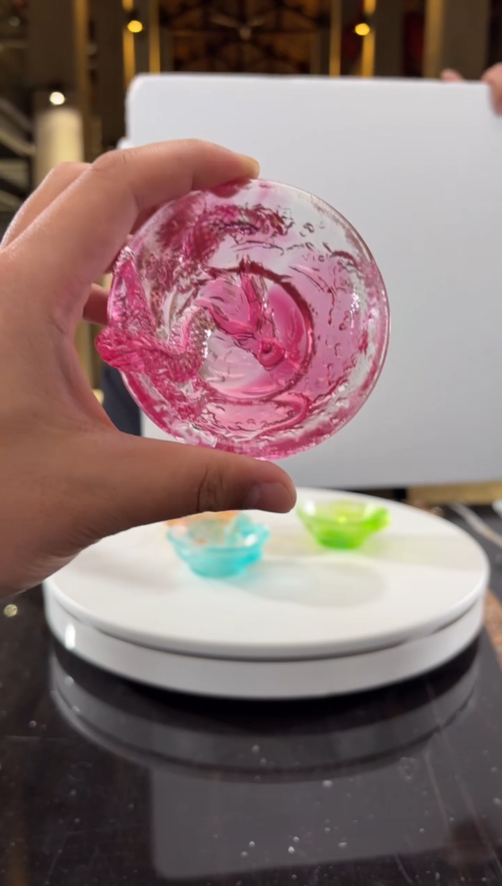 摆件0601127-4金红祥龙主人杯