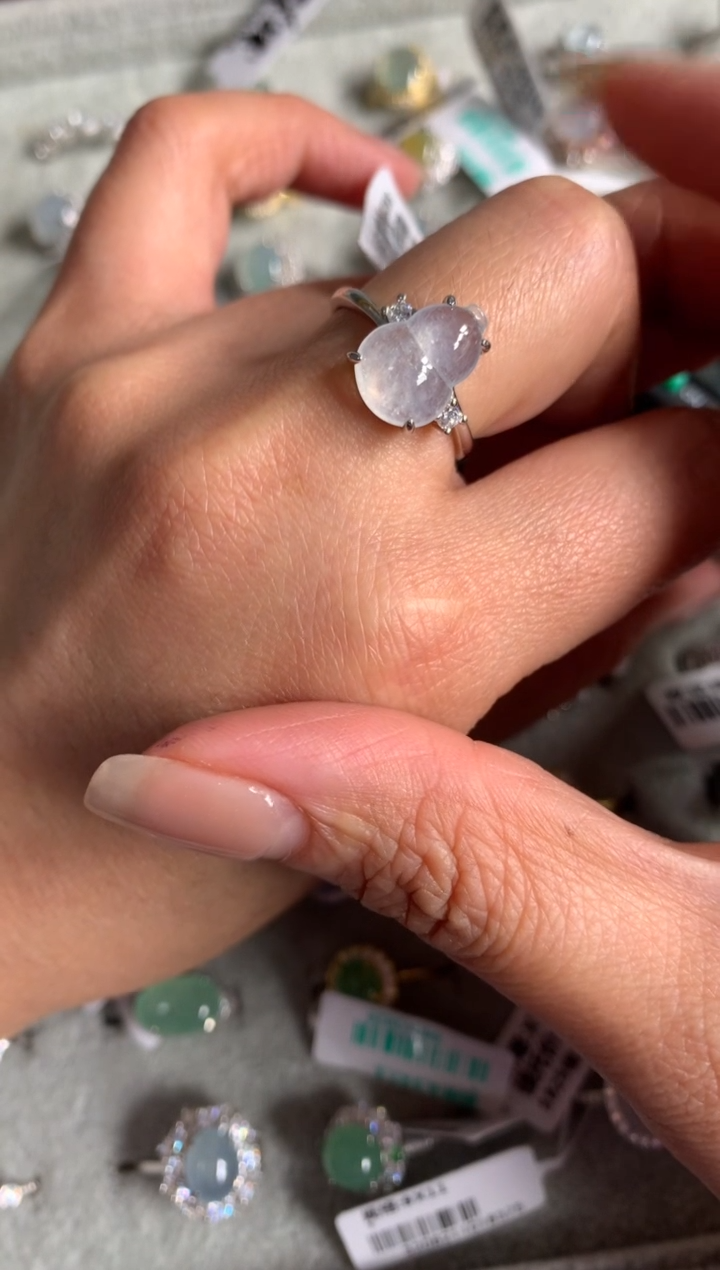 银S925镶嵌戒指翡翠25