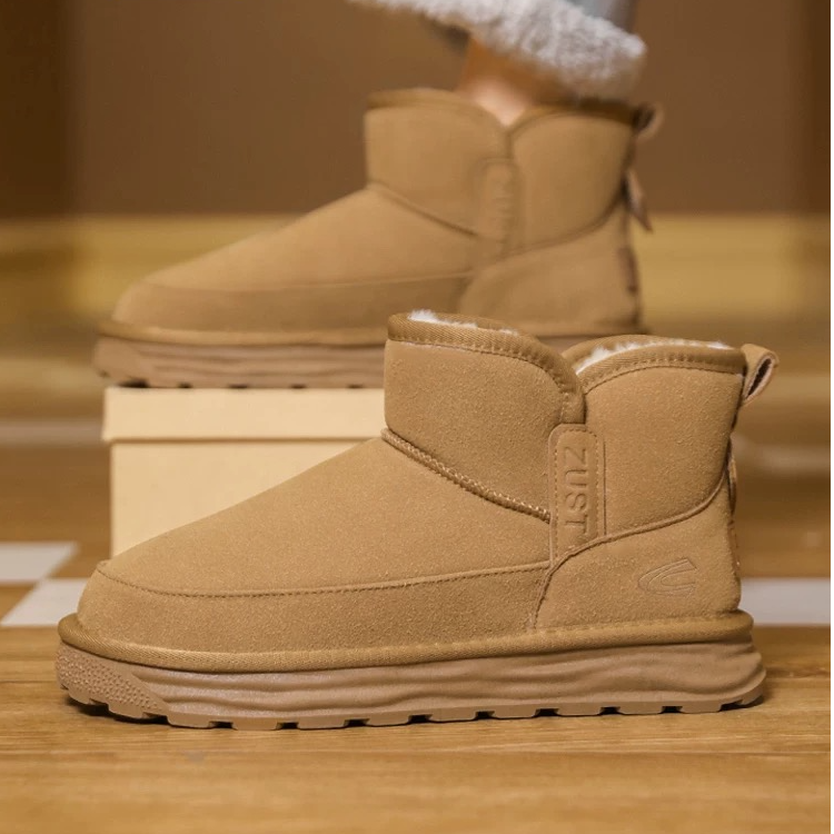 【男款】简单镜面 雪地靴男款冬季加绒加厚保暖东北大棉鞋面包棉靴