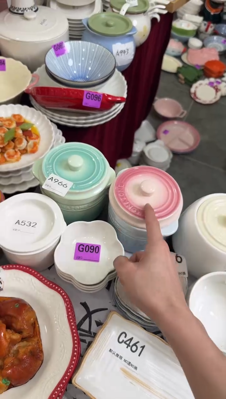 摆件陶A966-2套   陶瓷餐具库存微瑕