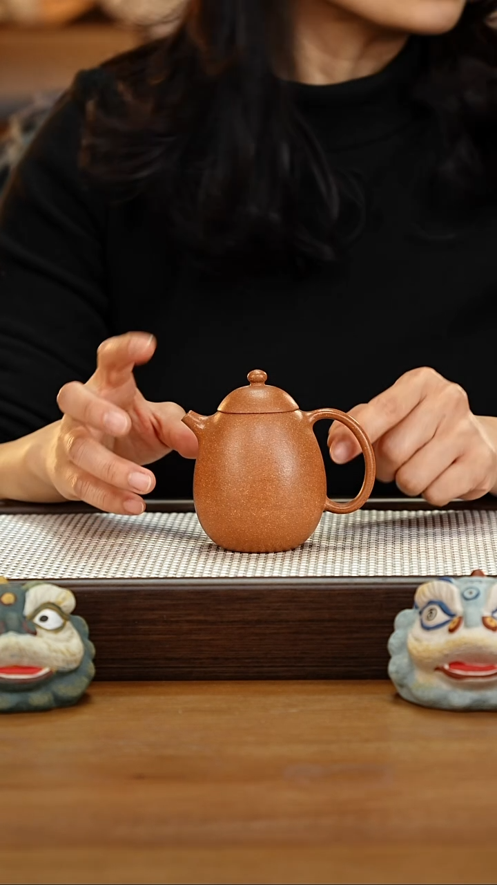 【闪购商品】紫砂茶壶老段泥光素龙蛋 160cc