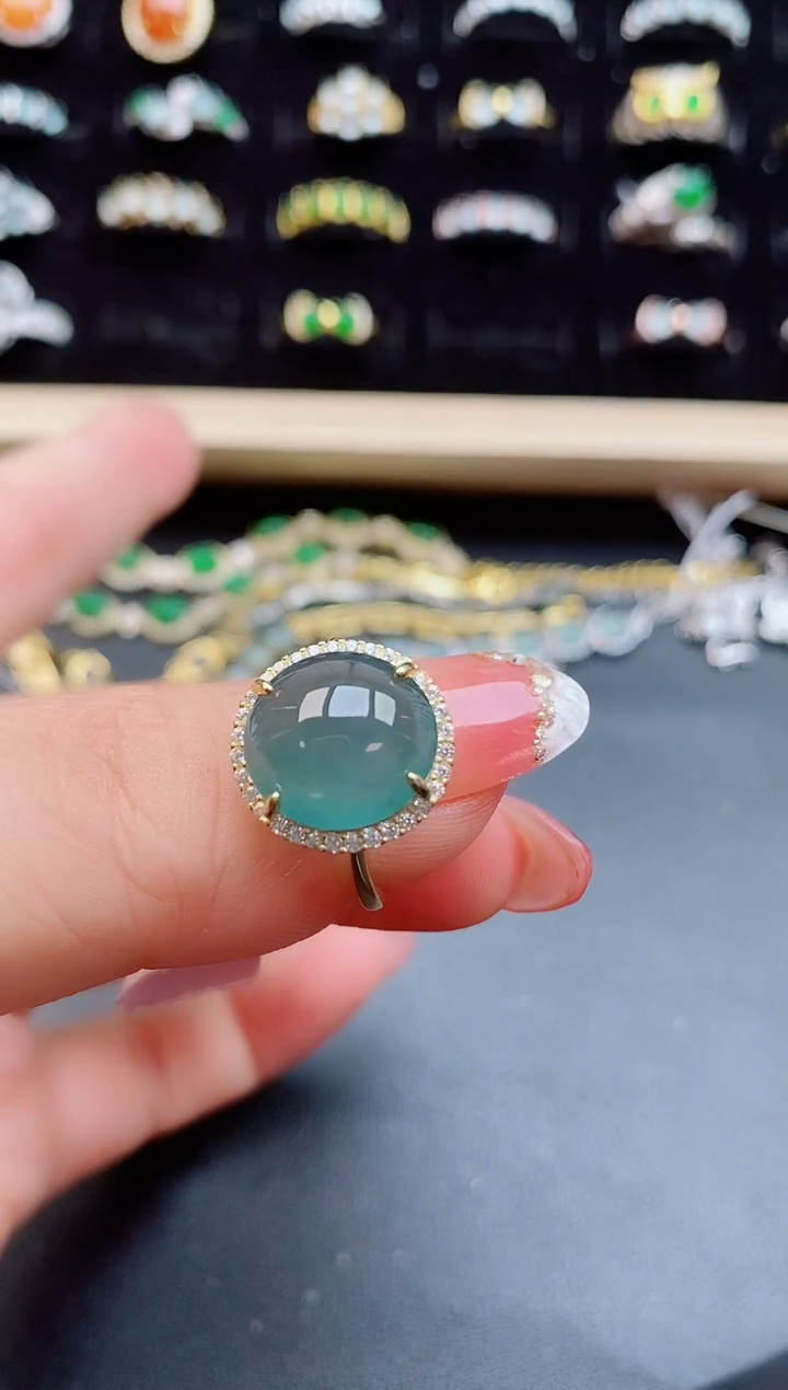 【闪购商品】翡翠戒指银S925镶嵌5080550
