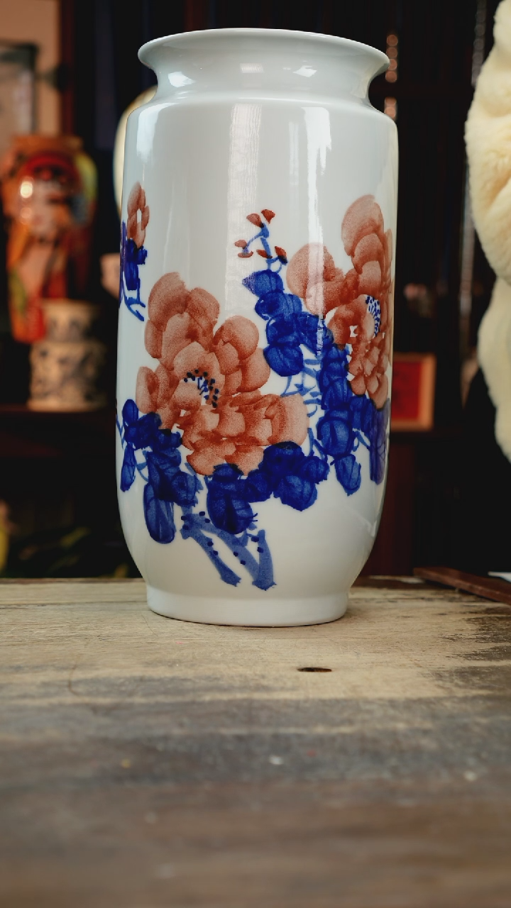 【闪购商品】瓷片景德镇纯手工釉下彩精品花瓶