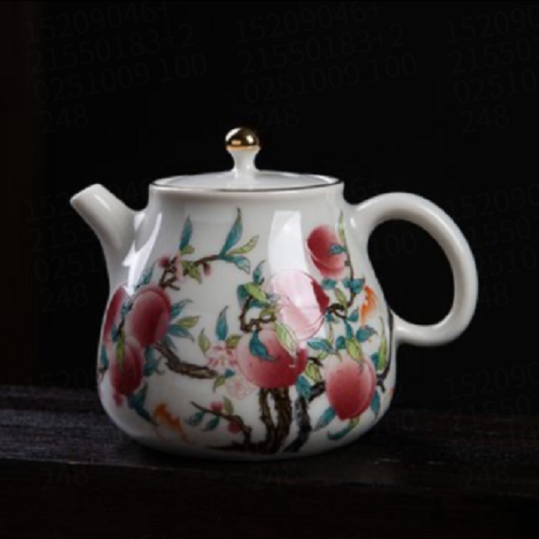 心名茶器 草木灰九桃茶壶家用精美泡茶壶-3722