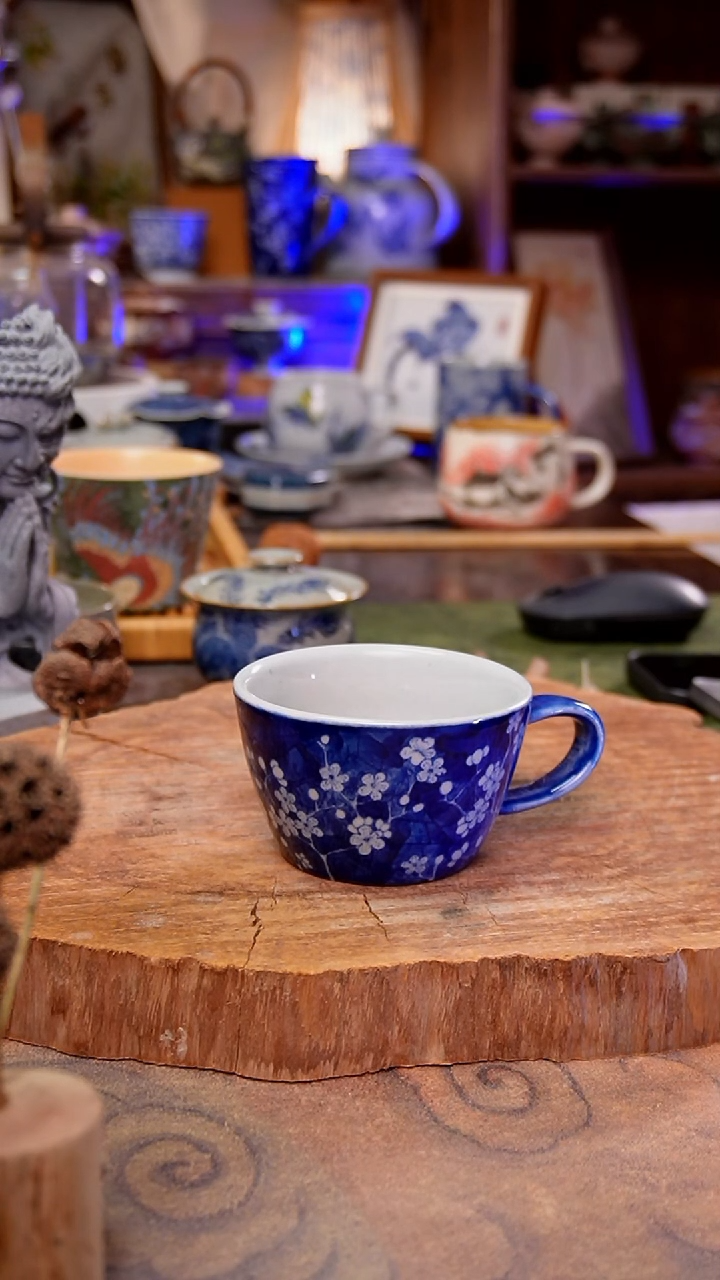 杯子冰梅手工手绘手工手绘