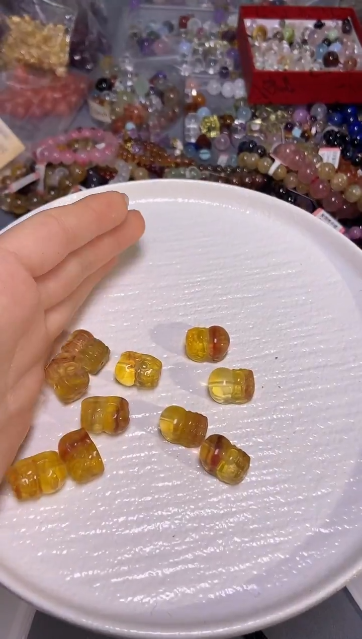 未镶嵌手串萤石单珠/999多样性发一件