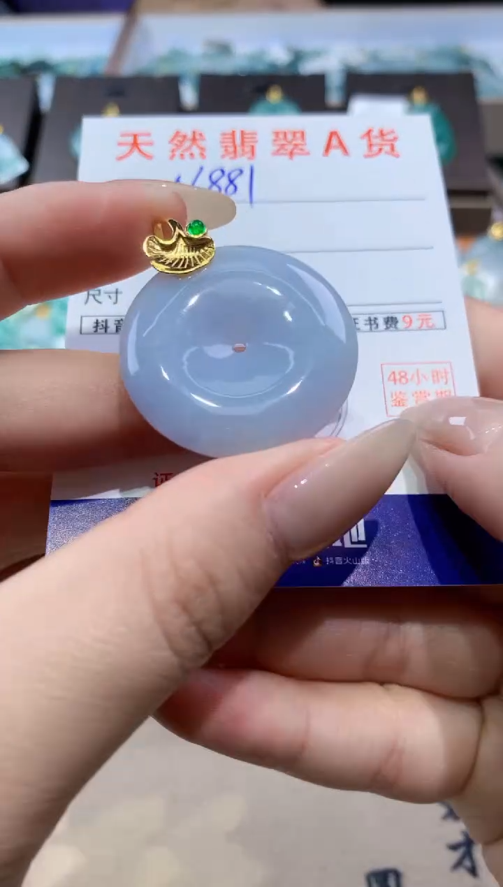 颈饰未镶嵌翡翠天然缅甸翡翠A货挂件 