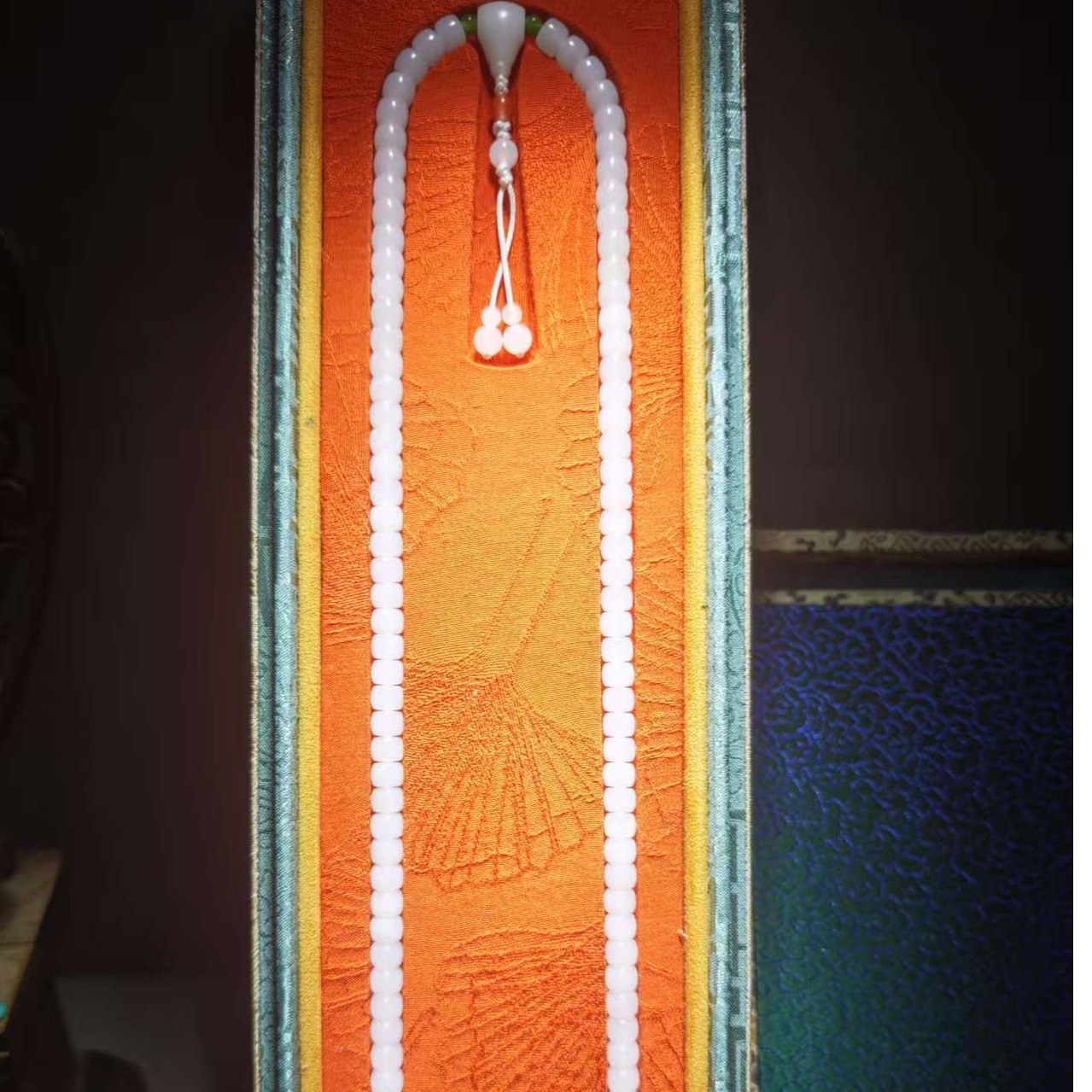 108精品和田玉白玉项链