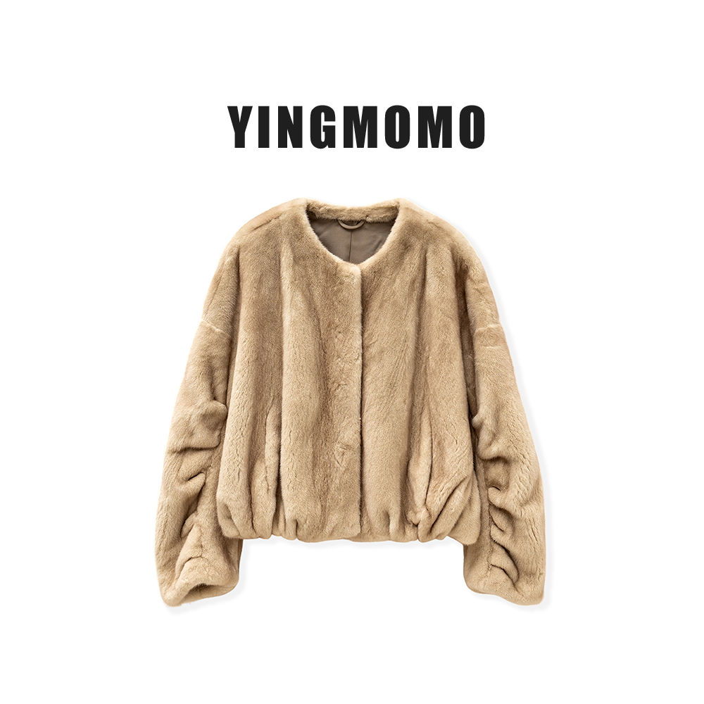 YINGMOMO】影哥「维也纳」秋冬新款钱串子水貂外套灵动褶皱用料十足