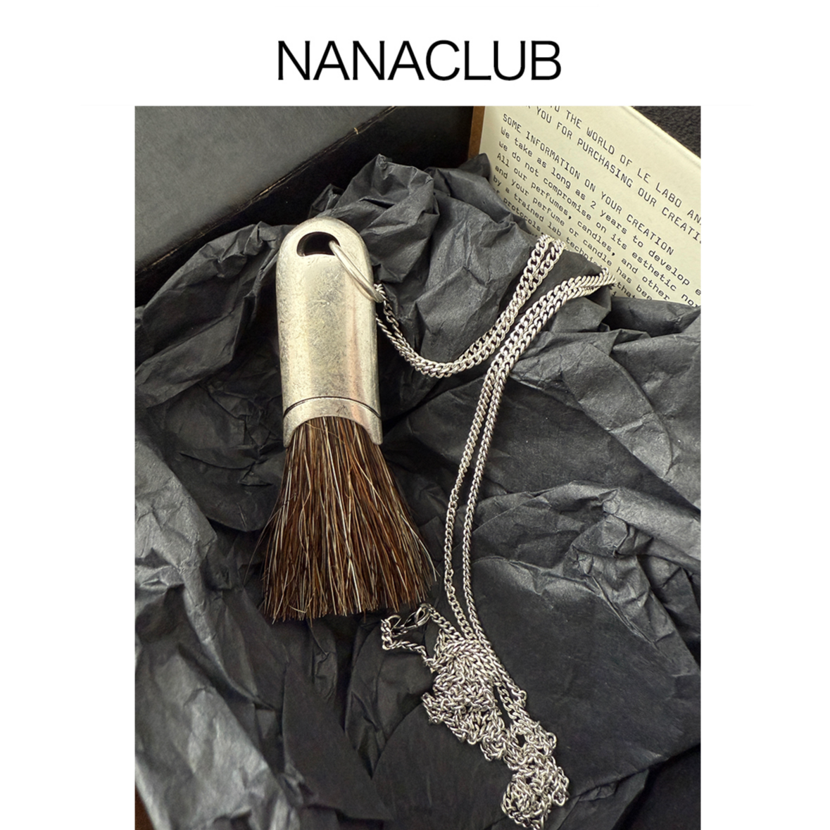铜合金项链 NANACLUB 100%马鬃毛刷子项链 复古Ins风让穿搭有调性