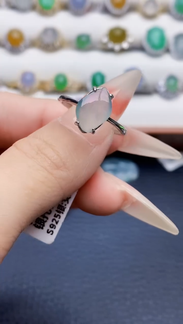 银S925镶嵌戒指翡翠1620