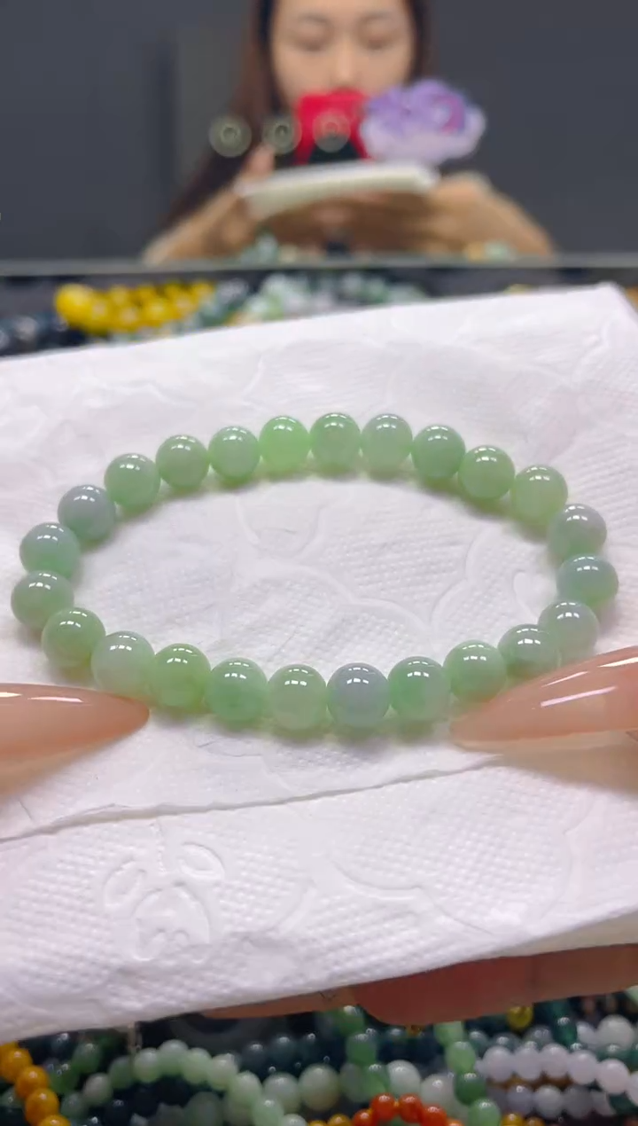 颈饰未镶嵌翡翠7MM
