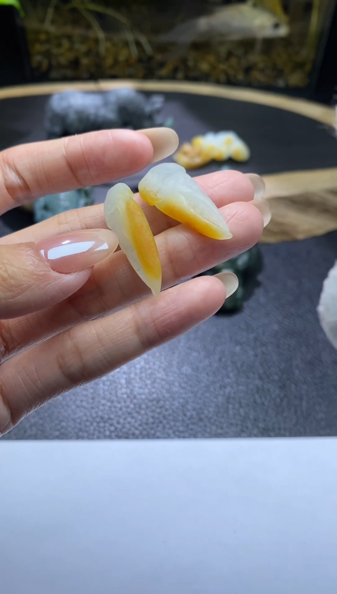 【闪购商品】定制翡翠未镶嵌螃蟹有钱花