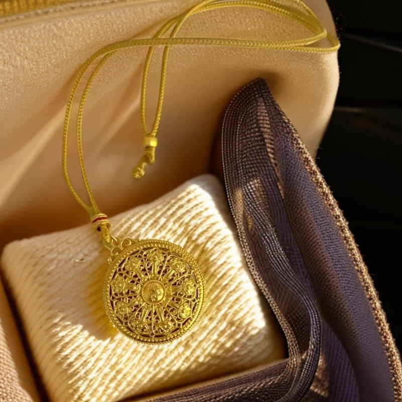 铜合金吊坠 2025新款 纳福九九罗盘百搭款