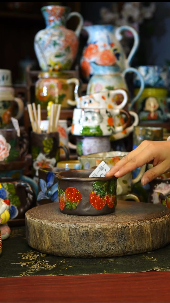 陶瓷75景德镇手工手绘釉下彩