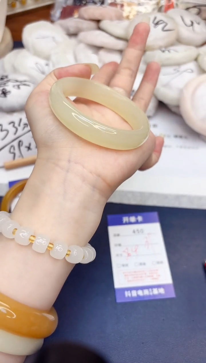 石英质玉手镯未镶嵌450-晴水-圈口56