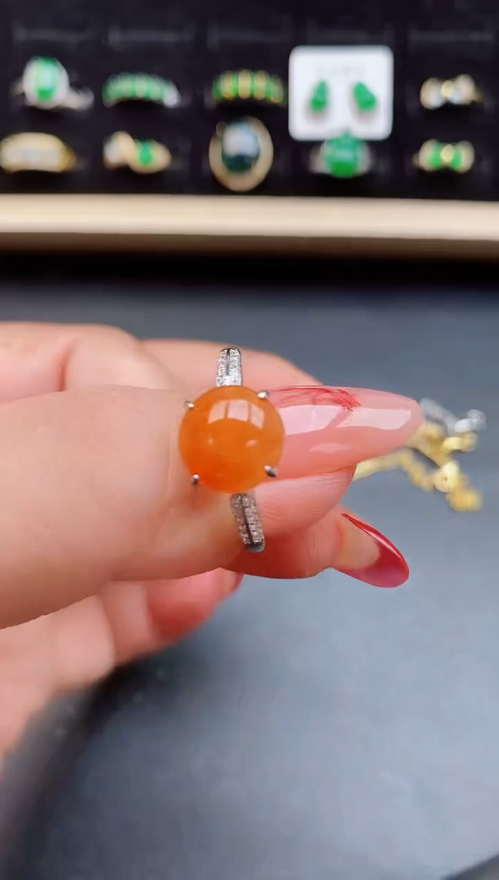 【闪购商品】翡翠戒指银S925镶嵌12121