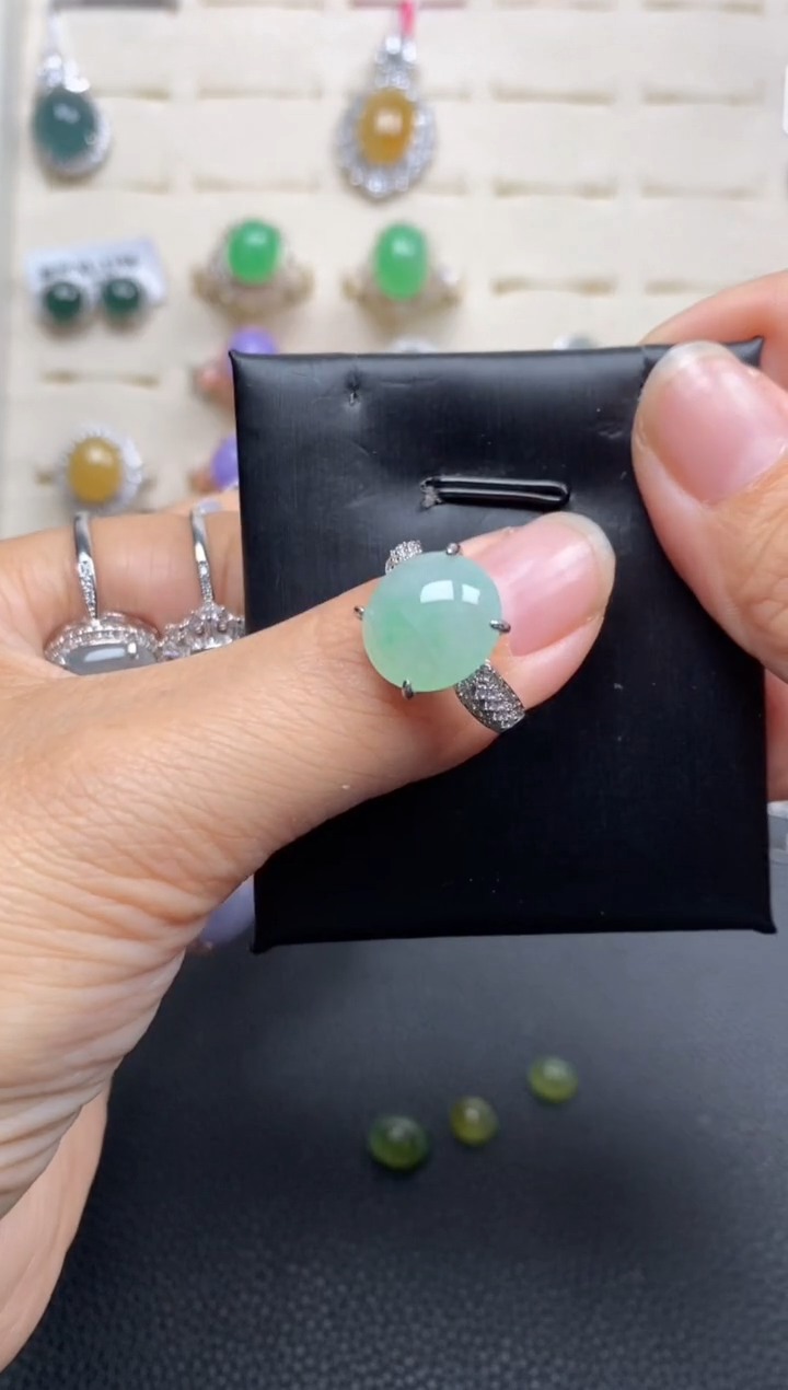 【闪购商品】翡翠戒指银S925镶嵌11111