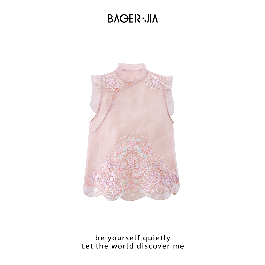 88-【锦绣花园】宝儿家含幂BK106425205XQ夏季古典韵味精美刺绣上衣