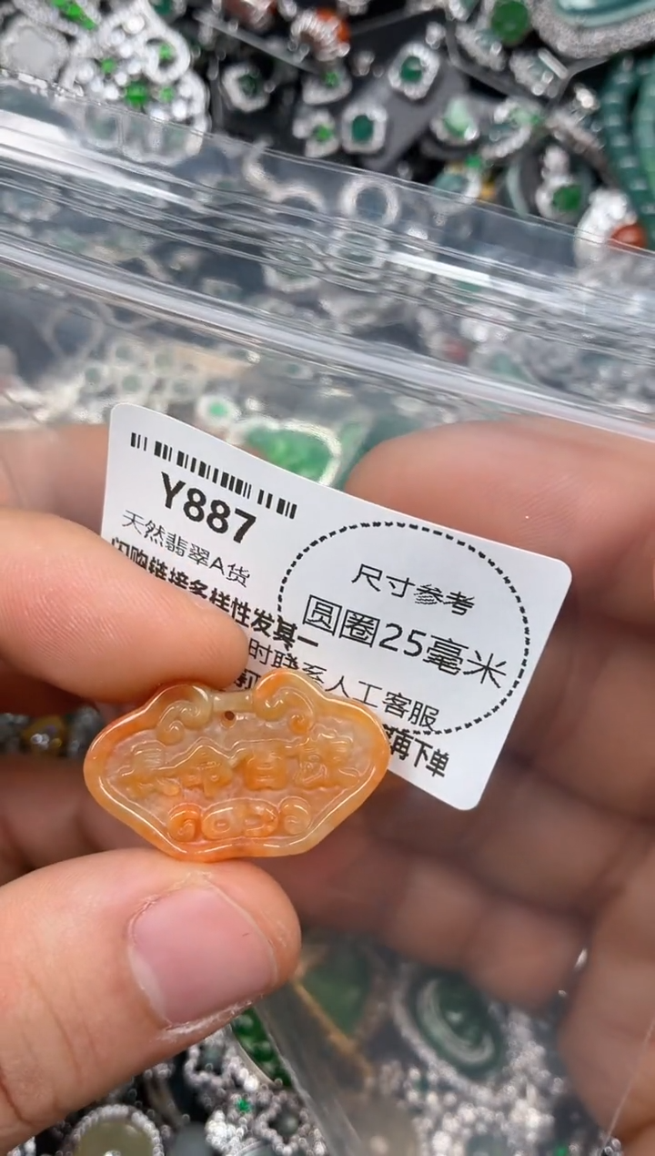 颈饰未镶嵌翡翠Y887吊坠