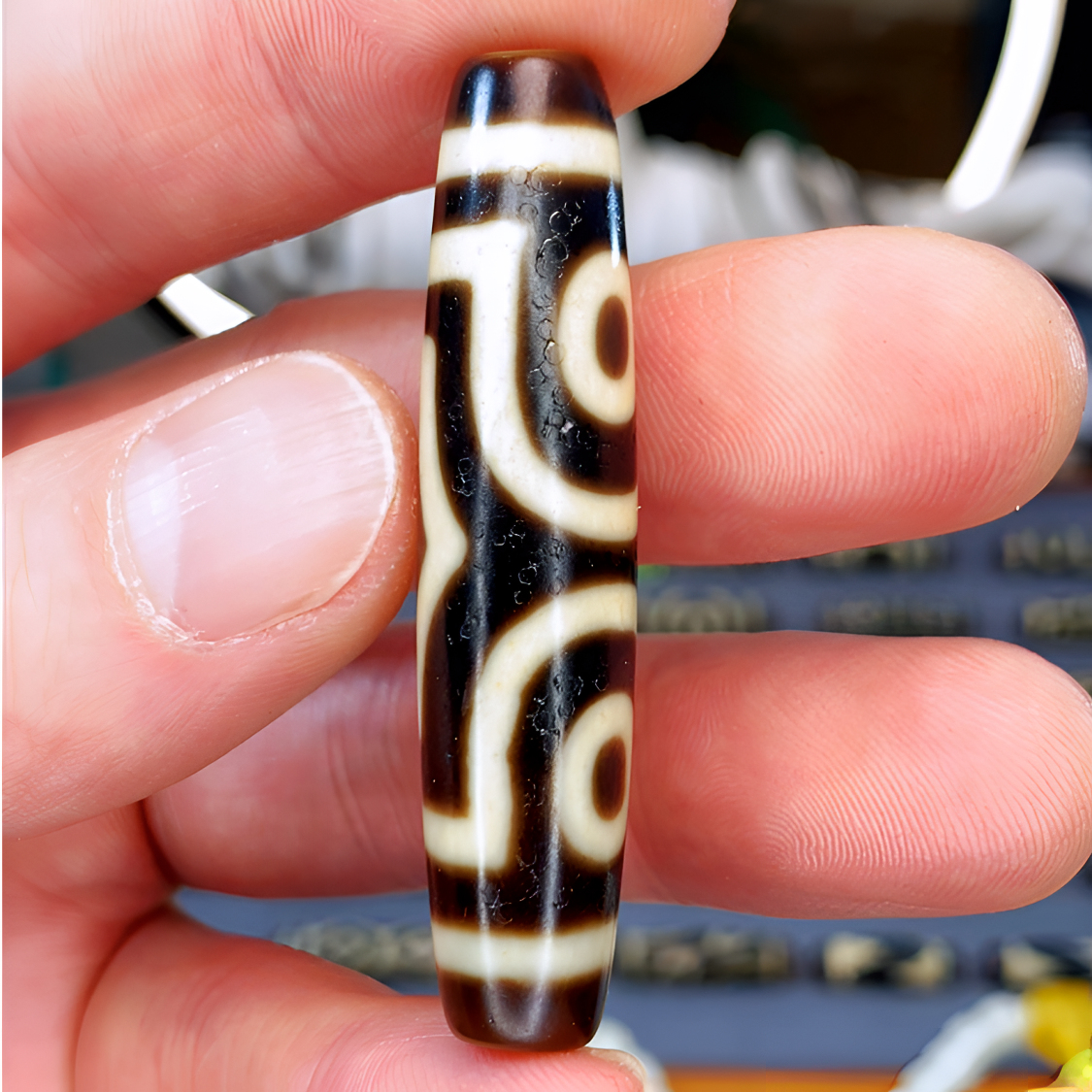 【锡世】建成·黑金系列玛瑙珠-宝盖三眼