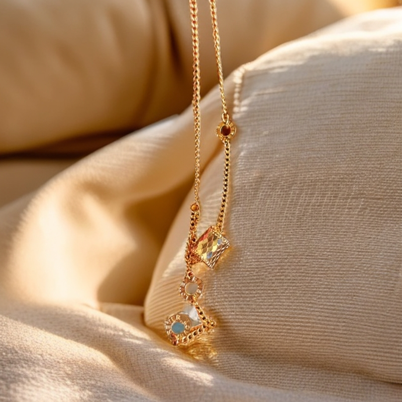 高奢贸易--碎冰冰小蛮腰项链c144DH