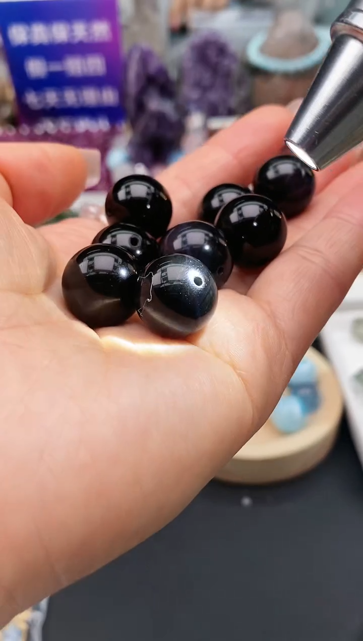 【闪购商品】黑曜岩颈饰未镶嵌183a多样性发其一/1.15/3个