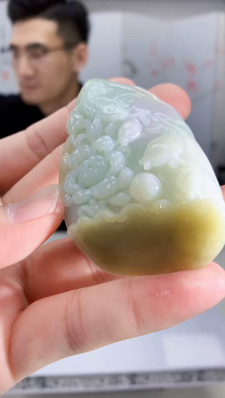 【闪购商品】定制翡翠未镶嵌5157bb-毛货挂件60