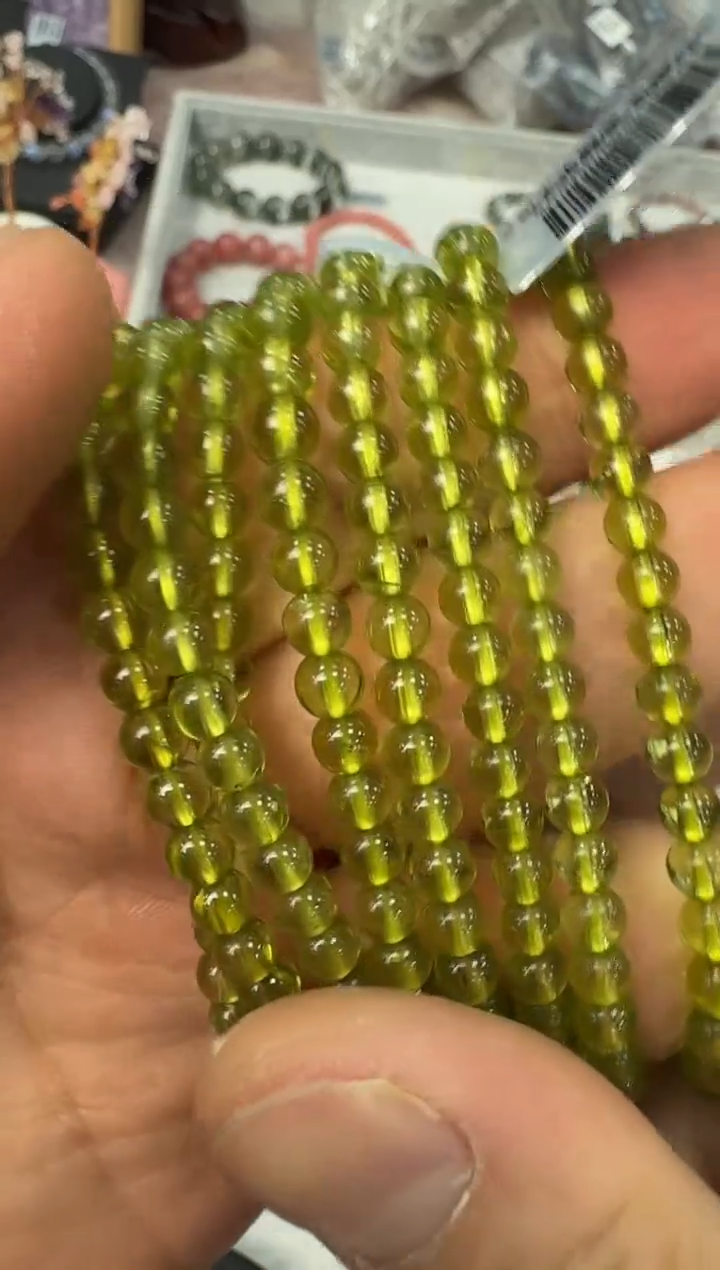 【闪购商品】橄榄石手链未镶嵌XL1045约4mm多样性发一件