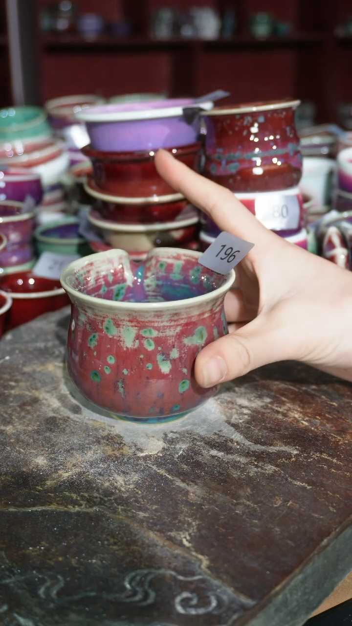 摆件陶精品窑变钧瓷茶器