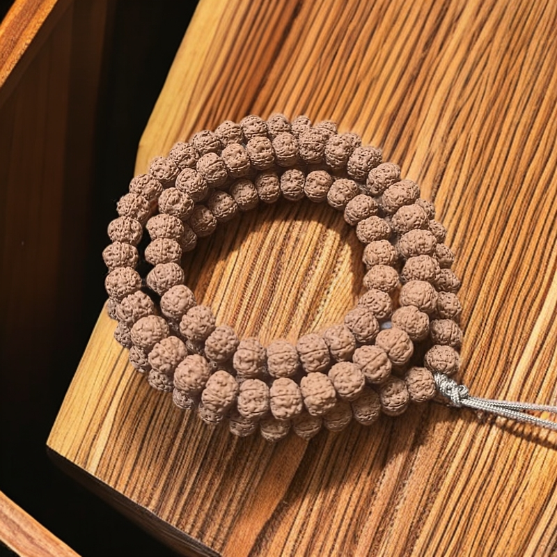 7mm➕平细108老树褐色皮小金刚菩提